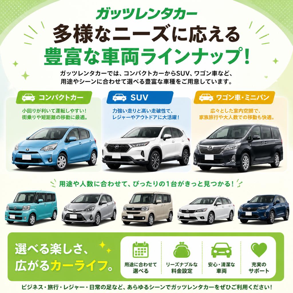 多彩な車両ラインナップ