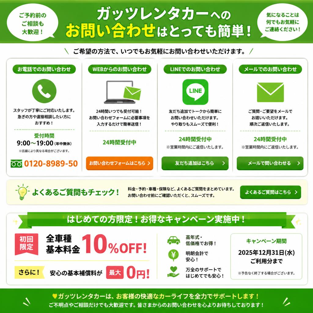 今すぐお問い合わせを！