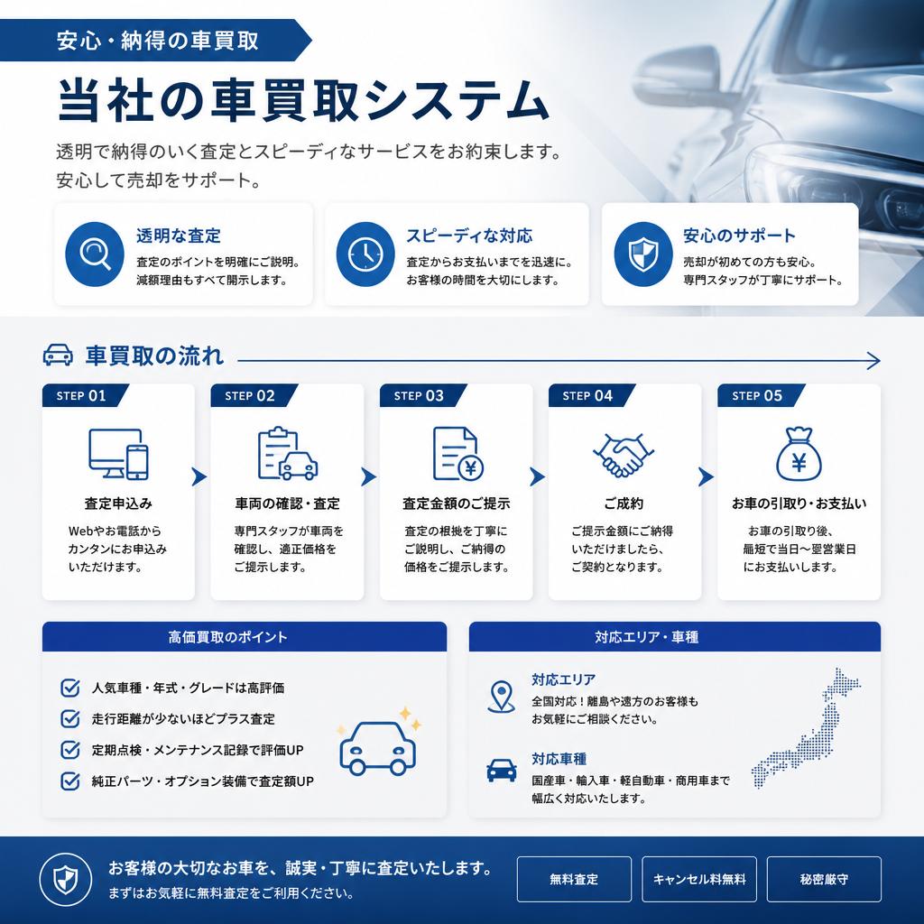 信頼の車買取システム