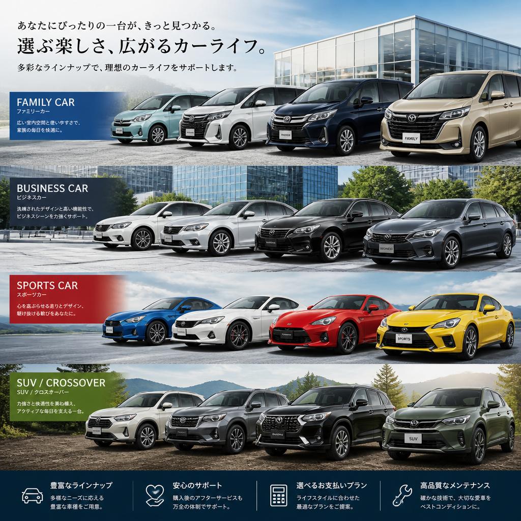 豊富な車両ラインアップ