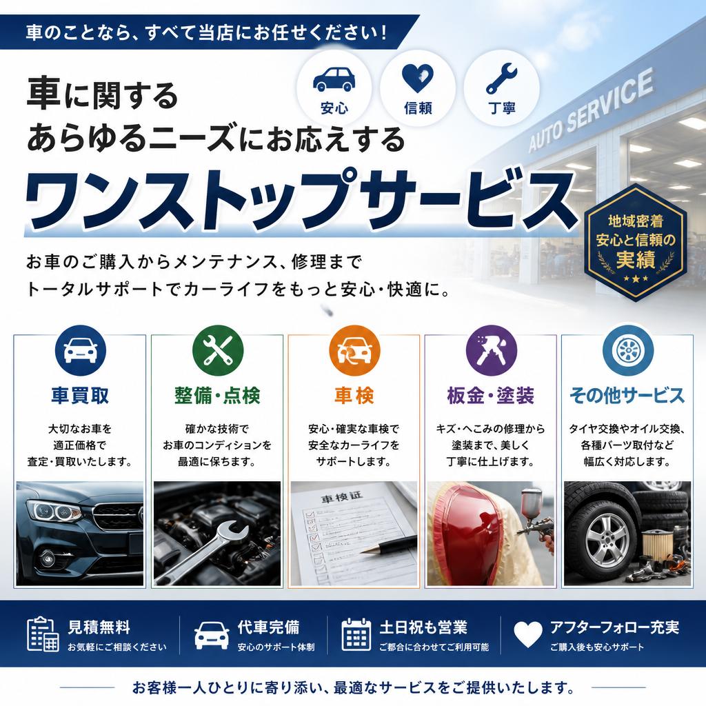 多彩な自動車サービス