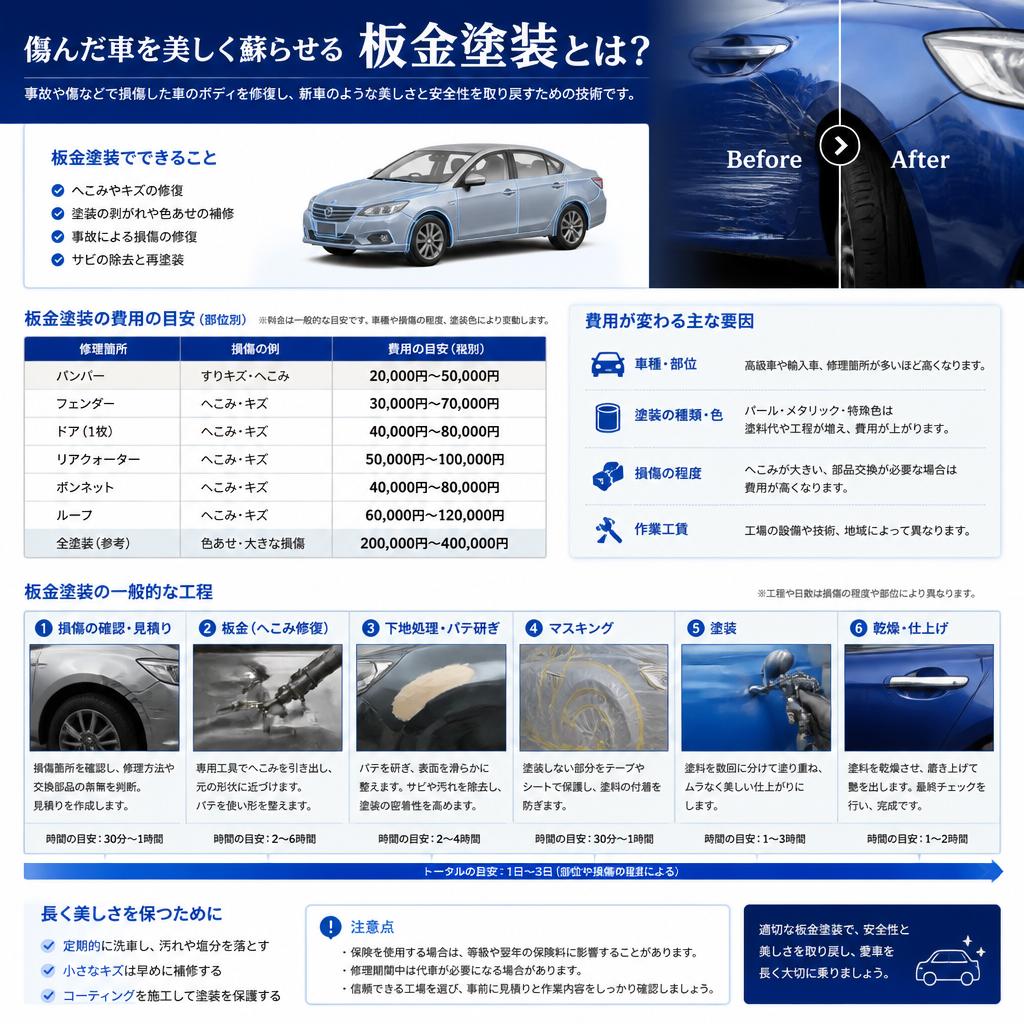 板金塗装 - 車の美観を取り戻す