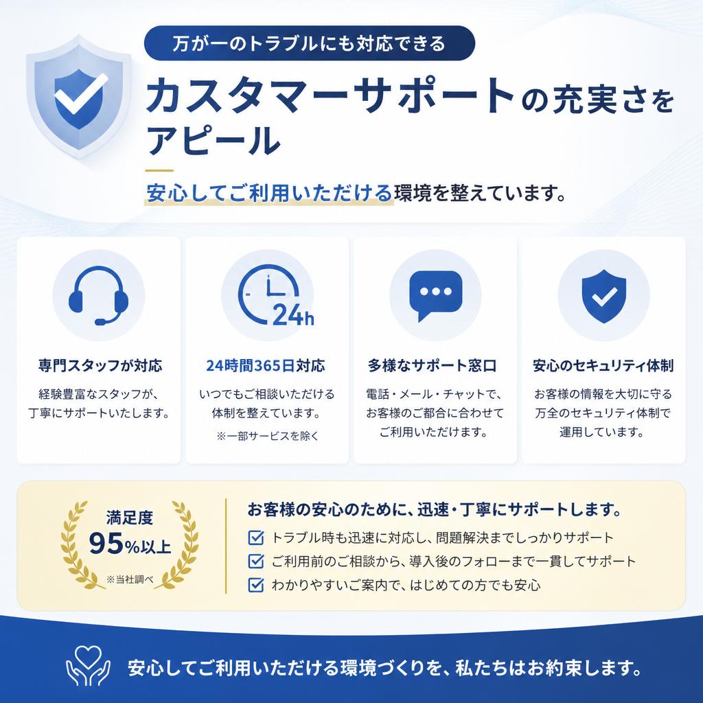 安心のサポート体制